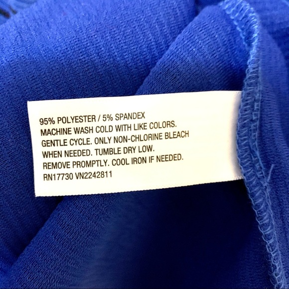 Xhilaration Peplum Striped Top Blue/Black Medium - Picture 5 of 6